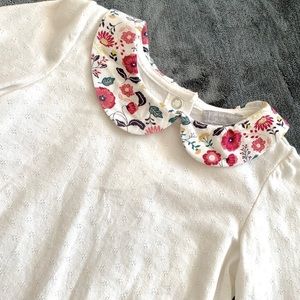 Tahari white long sleeve shirt